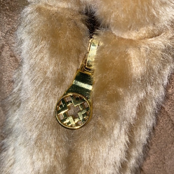 Faux Fur Vest Jaclyn Smith Plus Size XL Quilted Vest Zipped Brown Plush - Picture 3 of 9